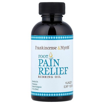 Frankincense & Myrrh, 腳部疼痛舒緩摩擦用油，2 液量盎司（59 毫升）