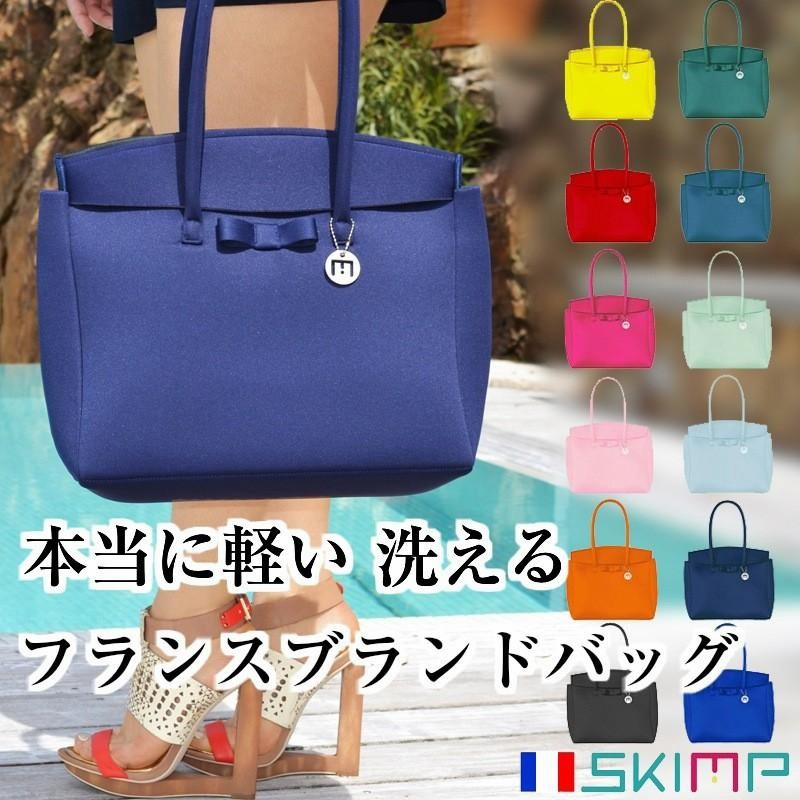 人気バイカラー 軽量 ネイビー オレンジ トートバッグ ゴルフ 通勤 ジム ヨガ ネオプレン トートバッグ レディース A4 ネオプレーン ウェット