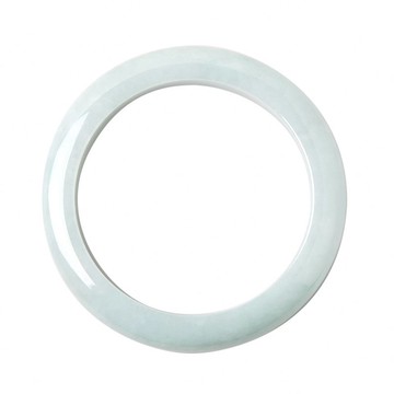 【正佳珠寶】翡翠 高品微綠冰糯種 18.5圍 58.3mm 天然緬甸A貨翡