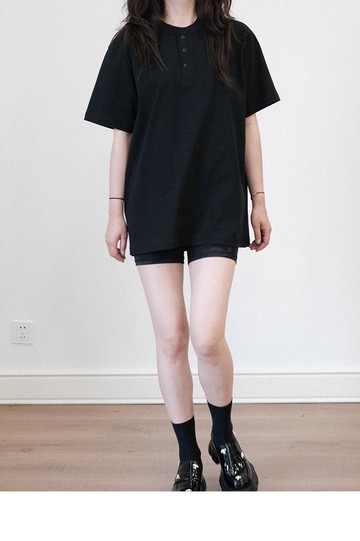 簡約日系中性休閒寬松T恤