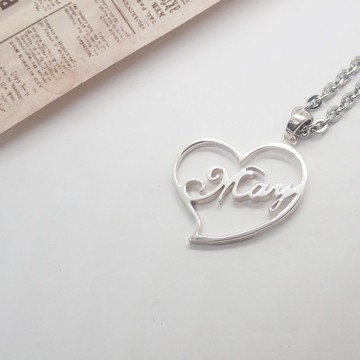 【客製化商品】純銀墜子—專屬心語  純銀925手作飾品