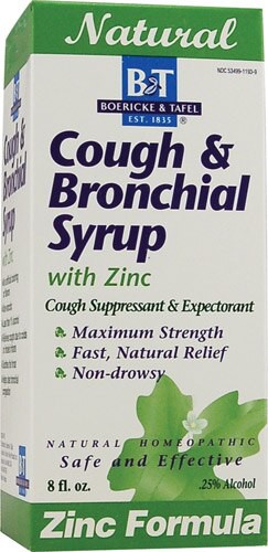 Boericke & Tafel Cough And Bronchial Syrup With Zinc 8 fl oz