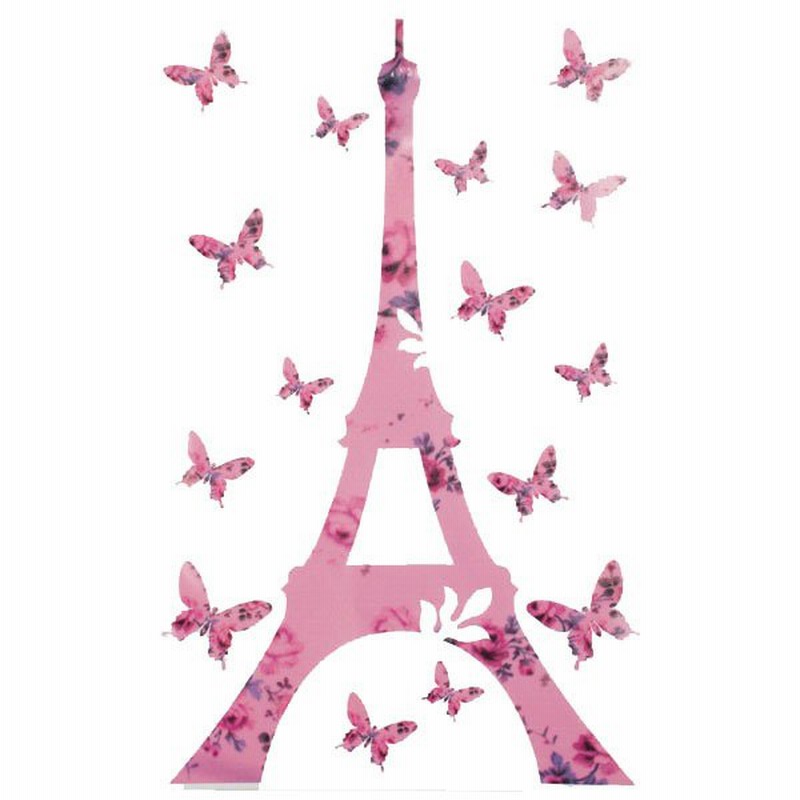 フランス Les Invasions Ephemeres ウォールステッカー エッフェル塔 30cm cm フレンチリバティ ピンク 蝶々 パリ おしゃれ 壁紙 賃貸 模様替え 通販 Lineポイント最大0 5 Get Lineショッピング