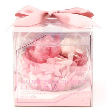 日本Afternoon Tea限定2020春櫻浪漫粉紅色立體櫻花花瓣精油芳香擴香室內香氛玻璃球-絕版