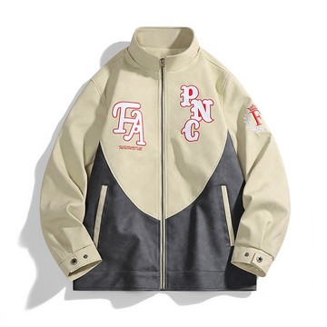 【HOT 本舖】男装外套男春秋寬鬆立領飛行員皮茄克時尚休閒防風潮流上衣夾克男