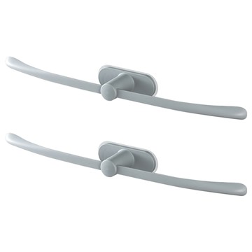 小麥購物 壁掛式免釘無痕掛架/毛巾架 L2420  2個  灰色  62 x 1.5 x 8.5cm