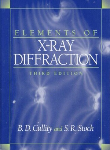 ELEMENTS OF X-RAY DIFFRACTION (3版) CULLITY 2000 Pearson