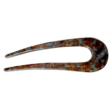 girlpins U字形醋酸纖維髮叉 1506  大理石棕色