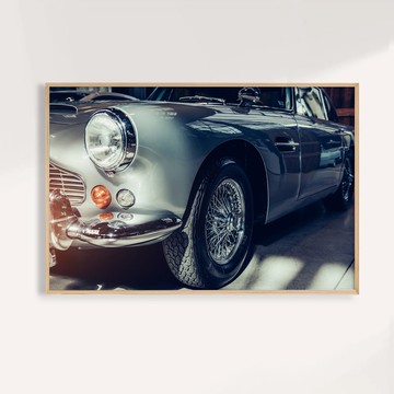 經典銀影 Silver Legend / 復古跑車攝影海報 / 無框畫 掛畫