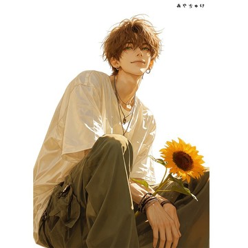 【8 月新品】07-137-0176 人物貼紙 簡約夏日男孩