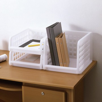 日本天馬 日本製 PROfix A4文件收納置物架三件組(2淺+1深)