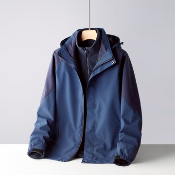 三合一戶外衝鋒衣外套男 戶外衝鋒衣男女秋冬季可拆卸兩件套三合一加絨加厚防風防水外套潮