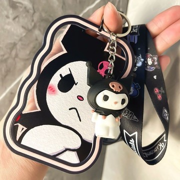 ✨桃園出貨✨庫洛米卡套創意校園學生飯卡公交防丟ins風少女高顏值潮掛繩卡套 ✨桃園出貨✨熱選好貨