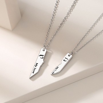 925純銀項鍊情侶對鍊-一吻定情磁性相吸男女飾品74cj69【獨家進口】【米蘭精品】