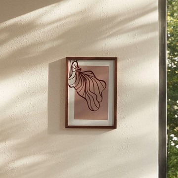 【Hübsch】－880899 北歐風胡桃木原木畫框(含圖片)-中 掛畫聖誕