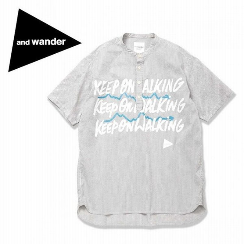 And Wander アンドワンダー Typography Printed Pullover Shirt Aw91 Ft057 アウトドア シャツ デザイン おしゃれ 通販 Lineポイント最大0 5 Get Lineショッピング