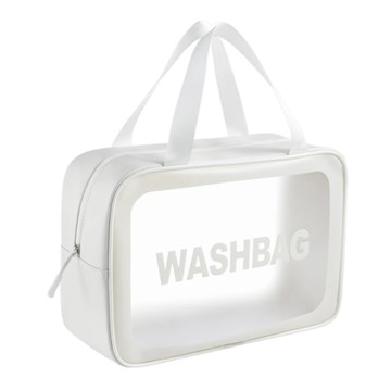 Nopeasti 諾比 乾溼分離雙層加大 透氣防水運動收納手提包 白色  26 x 15 x 15cm(M)