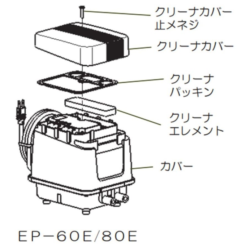 浄化槽ブロア EP-80ER エアポンプ ブロワ 安永 右散気 ばっ気 浄化槽用