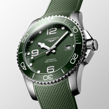 LONGINES浪琴 深海征服者 浪鬼 陶瓷圈 潛水機械腕錶 43mm / L3.782.4.06.9