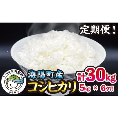 ふるさと納税  新米 コシヒカリ 5kg×6回 30kg 海陽町産 こしひかり 米 お米 令和5年 定期便 6ヶ月 連続 海陽町産 コシ.. 徳島県海陽町