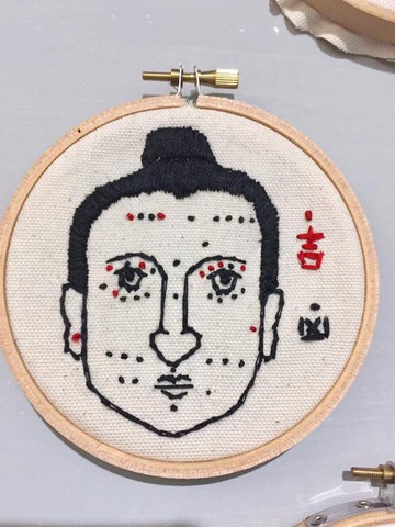 刺繡掛飾-痣相圖