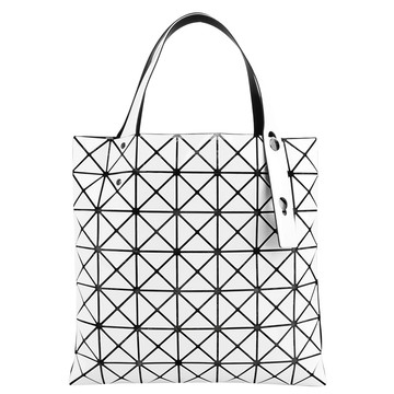 ISSEY MIYAKE  BAOBAO 幾何小菱格7x7手提包/漆白（亮面）_廠商直送