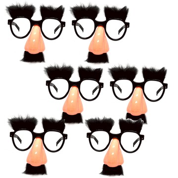 Partyshow 大鼻子眼鏡  6個  黑色 + 膚色