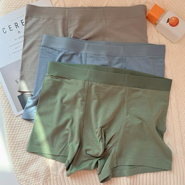 高檔無痕內褲男 蠶絲抗菌襠 透氣柔軟【木屋雜貨】