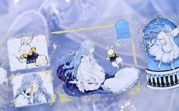 幽夜夢願 PET 和紙膠帶 貝殼光 台灣大年 10米卷