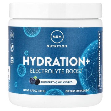 MRM Nutrition, Hydration+Electrolyte Boost，藍莓巴西莓，4.76 盎司（135 克）