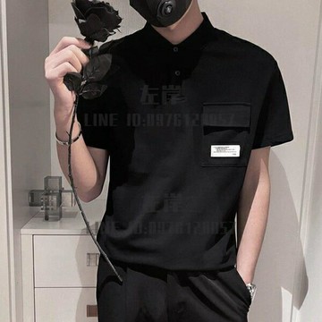 短袖POLO衫男韓版修身翻領半袖T恤夏裝半截袖上衣服夏季百搭【雲木雜貨】