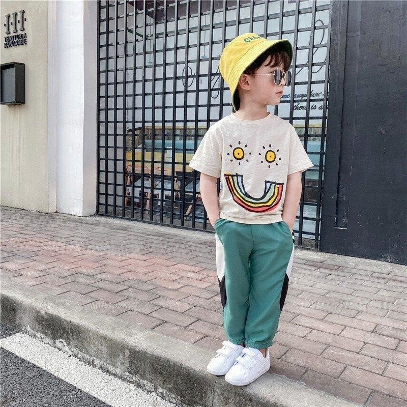 2021春夏新色】 新年 キッズ 半袖 Tシャツ 挨拶 年賀状など お正月 女の子 男の子 ボーイズ ガールズ プリント 綿 おもしろ 面白い ゆるい トップス Tシャツ カットソー キッズ アーム カバー 付ラインストーンロゴ 女の子 子供服 ジュニア服 身長130cm ニッセン nissen
