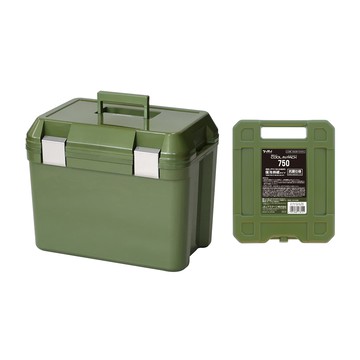 【日本JEJ】IJSSEL 日本製手提肩揹兩用保冷冰桶-25L (送冰磚2入)-多色可選-軍綠