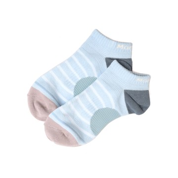 FootSpa輕護足弓透氣運動船襪-條紋 - M寶寶藍