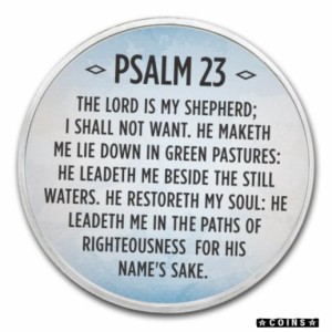 アンティークコイン 1 oz Silver Colorized Round - APMEX (Psalm 23