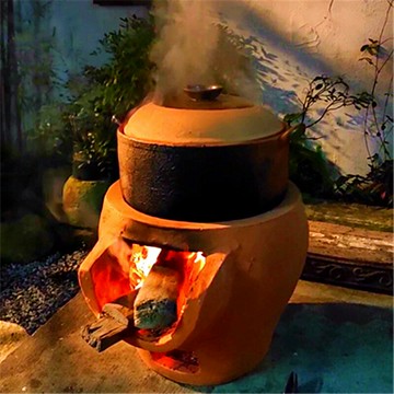 {限時優惠}手工柴火泥爐土菜館燉肉煨菜炭爐火鍋灶懷舊餐具商用戶外圍爐煮茶
