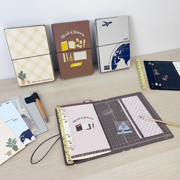 手帳界革命【第一本內建切割墊】iMAT創作旅伴手帳本 單外殼/套組