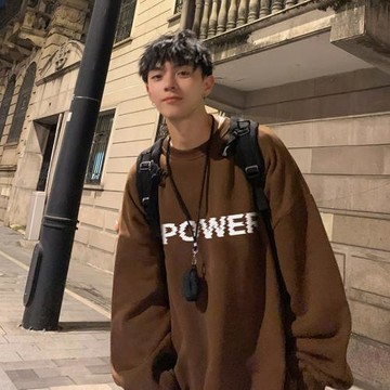美式重磅衛衣男春秋款長袖圓領套頭衫街頭嘻哈帥氣上衣青少年男裝