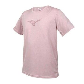 MIZUNO 男短袖T恤-台灣製 運動 上衣 休閒 抗UV 32TAC00567 藕粉