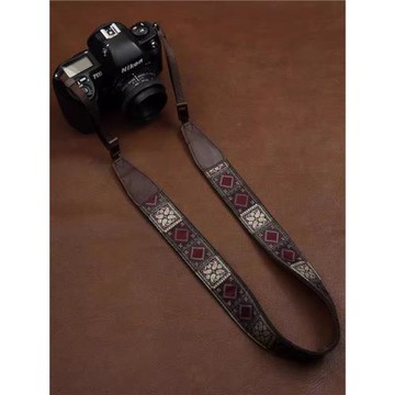cam-in 相機背帶繡花單反復古掛帶掛脖微單數碼可調斜挎民風肩帶