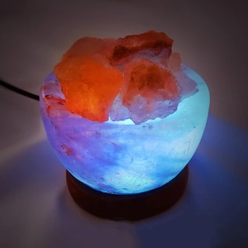 上手家居 聚寶盆鹽燈  小夜燈/招財擺飾/風水擺件  黑色637g100*100*155  1入  橘色