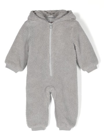 Stella McCartney Kids - Teddy zip-up hooded pajamas - kids - Cotton/Polyester - 3 mth - Grey