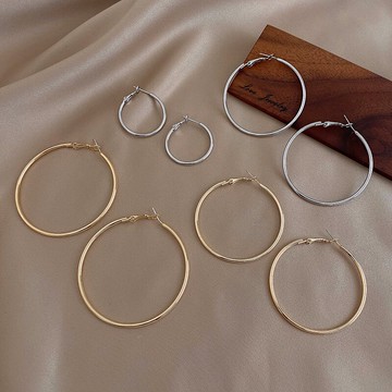 大圓圈耳環女年新款潮耳釘簡約個性夸張氣質高級感網紅耳飾品