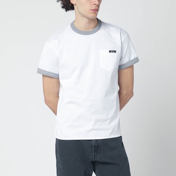 Reversible white/grey cotton T-shirt