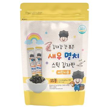 韓味不二 兒童海苔酥 蝦&鯷魚味 10g*15  150g  1袋