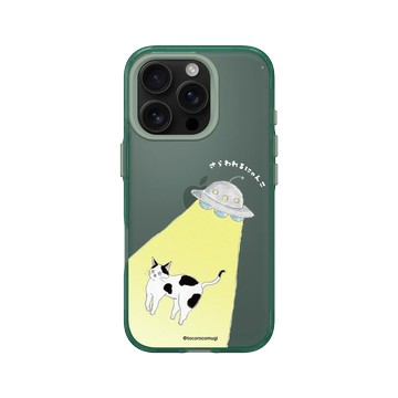 iPhone 16 Pro Clear 憂墨綠 - TOCOROCOMUGI - 飛走的UFO貓