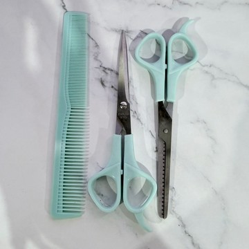 [沐沐屋]家用美髮工具組｜剪刀＋打薄剪＋梳子套裝，輕鬆自剪髮^0130