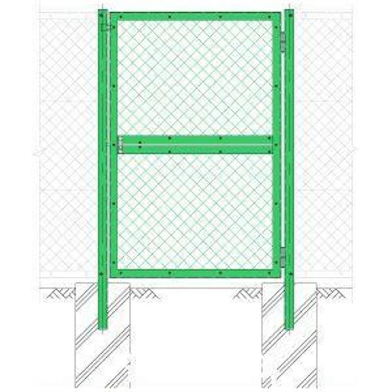 門扉 片開 H150×W100 金網フェンス ゲート LINEショッピング