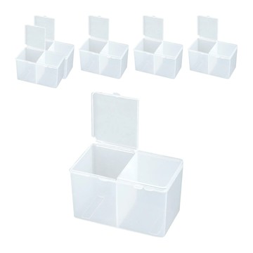 上手家居 雙層棉片收納盒 6入組  透明白  1組