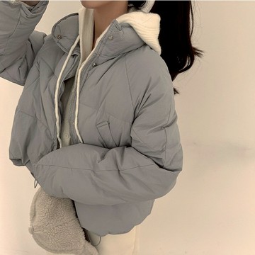 【太妮絲S493】現貨 韓系 立領 寬鬆 小個子 加厚 拉鍊式 麵包外套 棉服外套 大衣外套 麵包服 保暖 絨外套